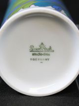 Vase rosenthal floral cylindrique porcelaine 