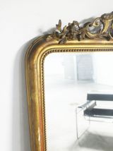 Miroir Louis Philippe à fronton ancien XIXème siècle