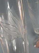 Flûtes à champagne argent 925 cristal taillé 