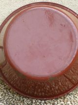 bassine en  acier  émaillé , vintage