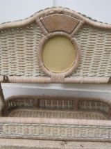 Étagère rotin vintage