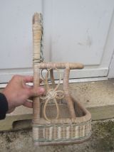 Étagère rotin vintage