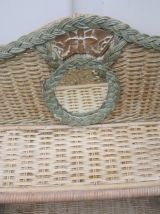 Étagère rotin vintage