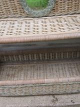 Étagère rotin vintage