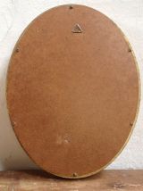 Miroir oval bois doré 26x20
