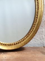 Miroir oval bois doré 26x20