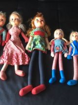 Lot poupées et clown vintage 