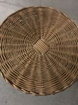 Table basse en rotin années 60