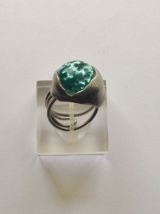 GROS CABOCHON TURQUOISE VINTAGE 90S