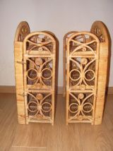 paire d'étagères rotin Peacock