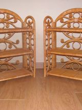 paire d'étagères rotin Peacock