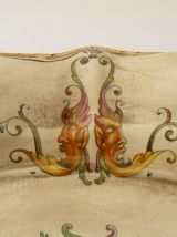 Plat, plateau de service en céramique peinte à la main