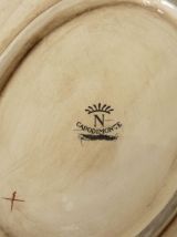 Plat, plateau de service en céramique peinte à la main