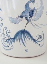 Seau champagne en céramique de Moustiers. Signé J-Mathieu 