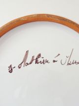 Seau champagne en céramique de Moustiers. Signé J-Mathieu 