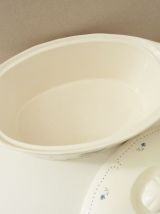 Cocotte, térrine en céramique à motifs floraux