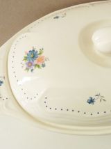 Cocotte, térrine en céramique à motifs floraux