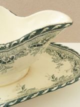 Ancienne saucière en céramique finement décoré. Art déco