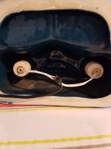 lampe vintage céramique bleue forme avant de voiture