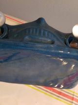 lampe vintage céramique bleue forme avant de voiture