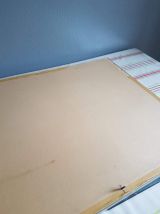 tableau canevas vintage style Lurcat soleil et poissons 