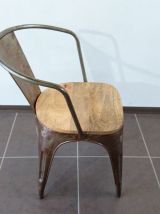 Chaise industrielle vintage vieillie