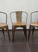 Chaise industrielle vintage vieillie