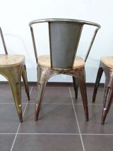 Chaise industrielle vintage vieillie