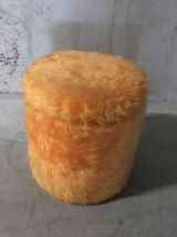 Pouf coffre moumoute années 70