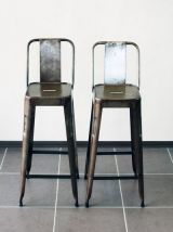 Tabouret industriel vieilli vintage