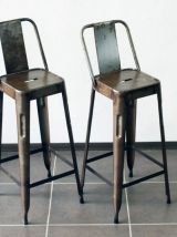 Tabouret industriel vieilli vintage