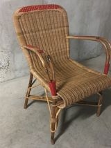 Fauteuil en rotin années 60