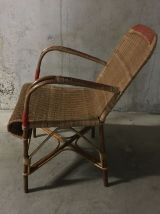 Fauteuil en rotin années 60