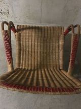 Fauteuil en rotin années 60