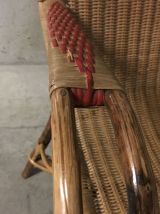 Fauteuil en rotin années 60