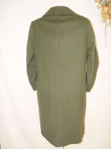Manteau vintage de laine vert mousse taille 42/44