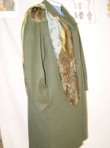 Manteau vintage de laine vert mousse taille 42/44