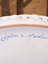 Assiette mural, corbeille à fruits en faïence  Lallier