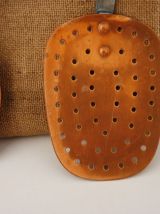 Très beau lot d'ustensiles en cuivre et manche en fer