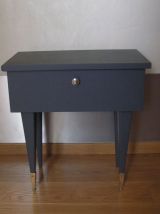 Table de chevet vintage grise