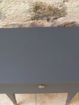 Table de chevet vintage grise