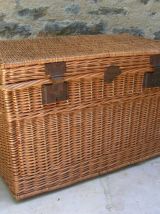 Malle rotin osier doublée