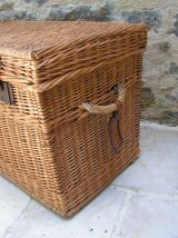 Malle rotin osier doublée