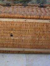 Malle rotin osier doublée