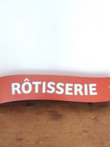 Enseigne orange rôtisserie en plexiglass