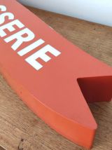 Enseigne orange rôtisserie en plexiglass