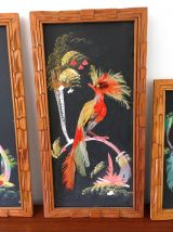 Tableaux oiseaux vintage années 50