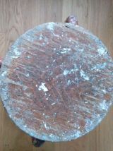 Tabouret d'école ou d'atelier en métal et bois