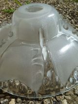 lot abat-jour , suspensions en verre , vintage