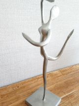 Jolie Statuette danseuse contemporaine en étain